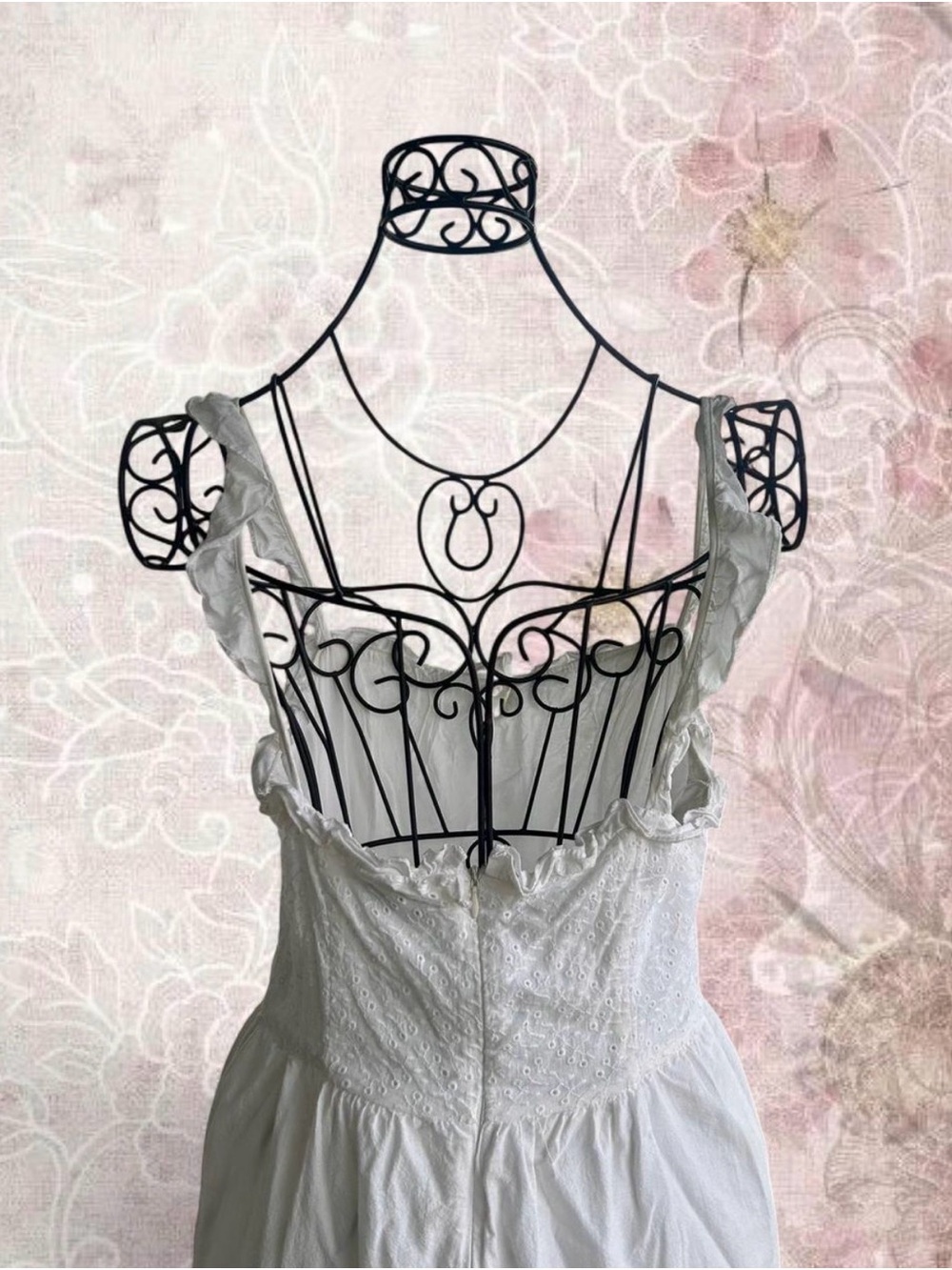 Francesca's Collections White Tiered Maxi Sundress - Picture 2 of 2